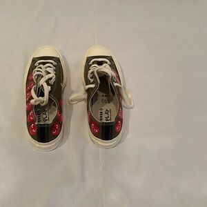 Comme des Garcons Play X Converse. Canvas Graphic Print Sneakers, Men’s Size:11